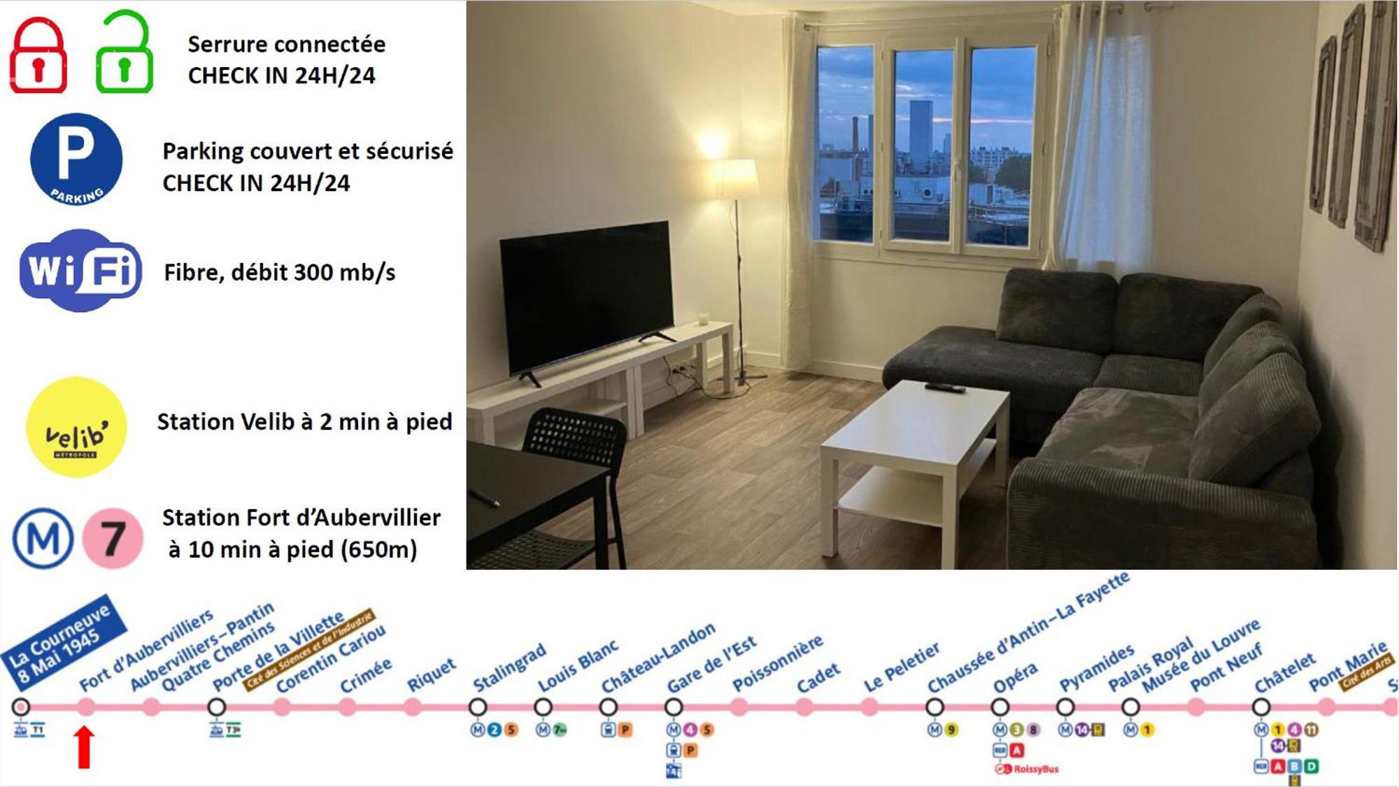 Logement Spacieux A 15Min De Paris - Free Parking - Free Wifi Pantin Ngoại thất bức ảnh